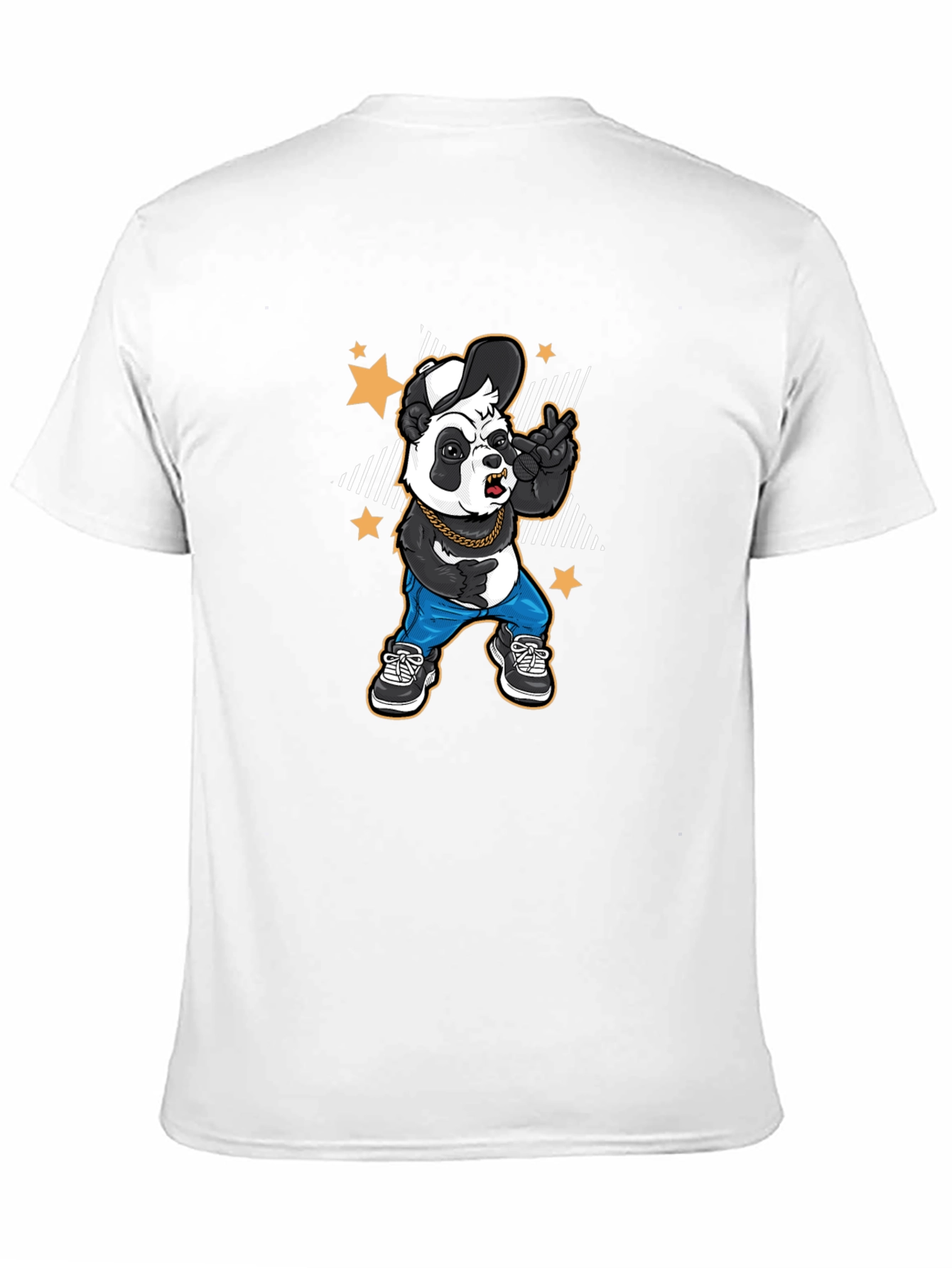 Cool Panda Graphic Tee - Black