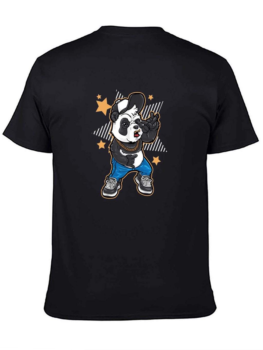 Cool Panda Graphic Tee - Black