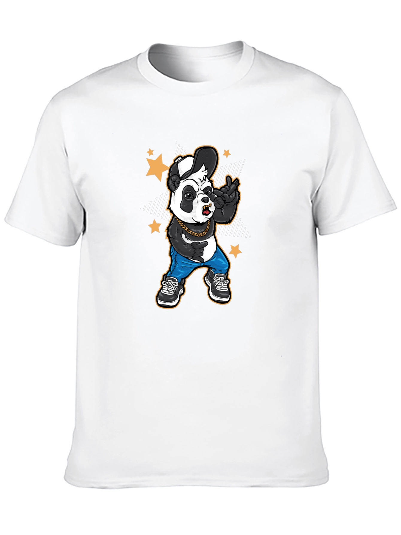 Cool Panda Graphic Tee - Black