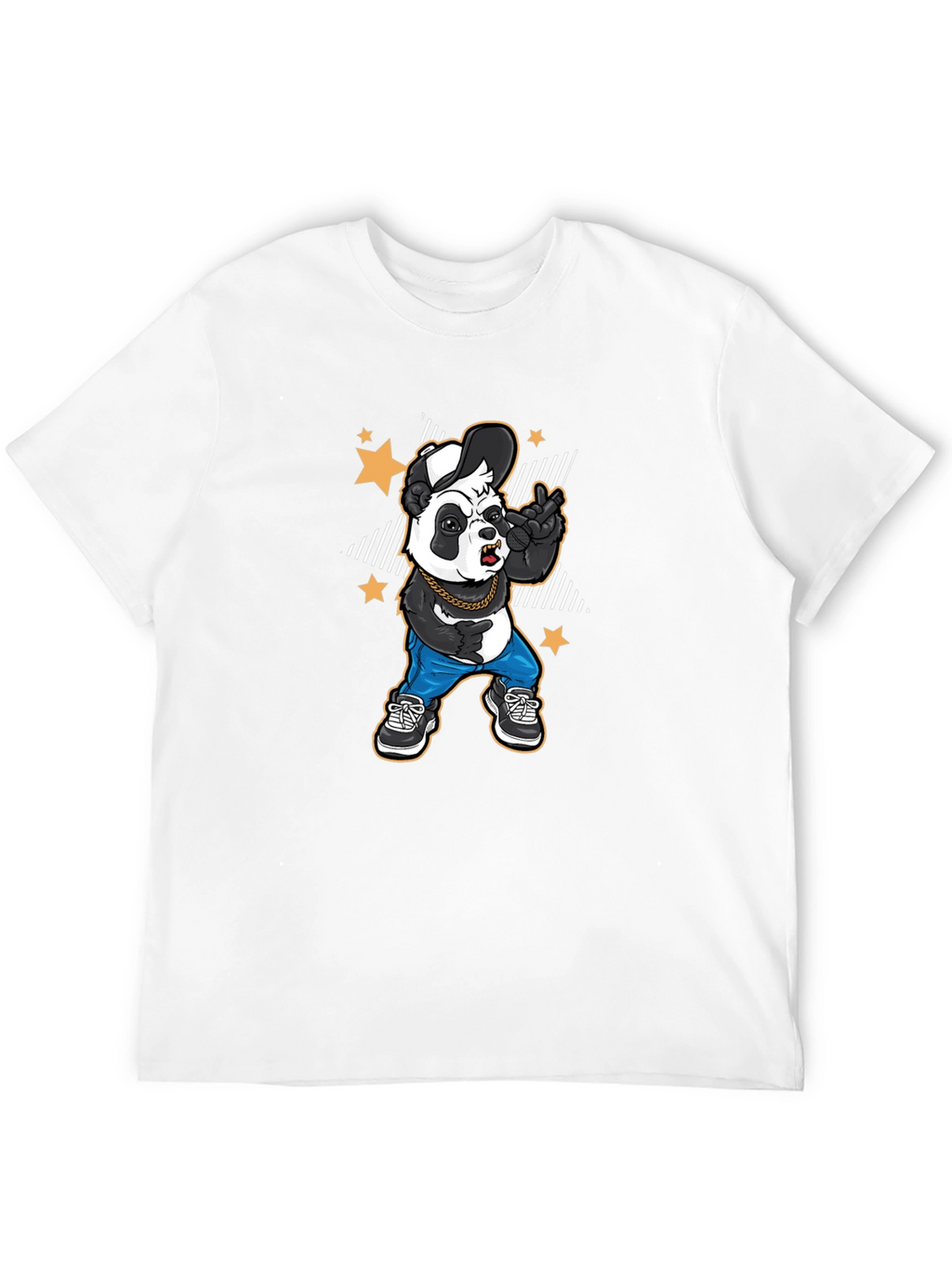 Cool Panda Graphic Tee - Black