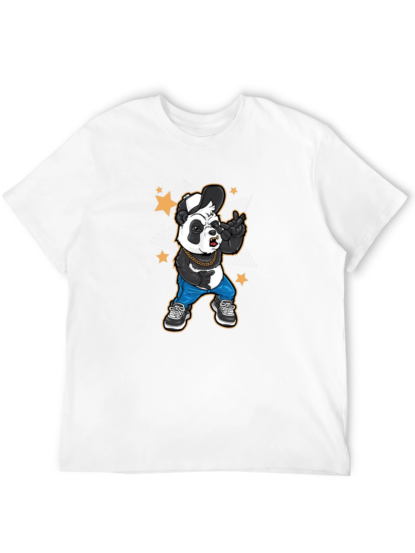Cool Panda Graphic Tee - Black