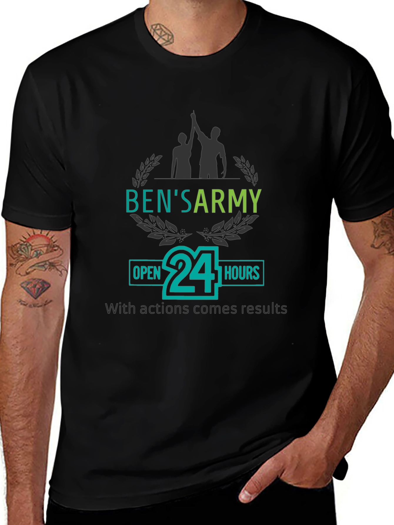 Bens Army 24 Hours Black T-Shirt