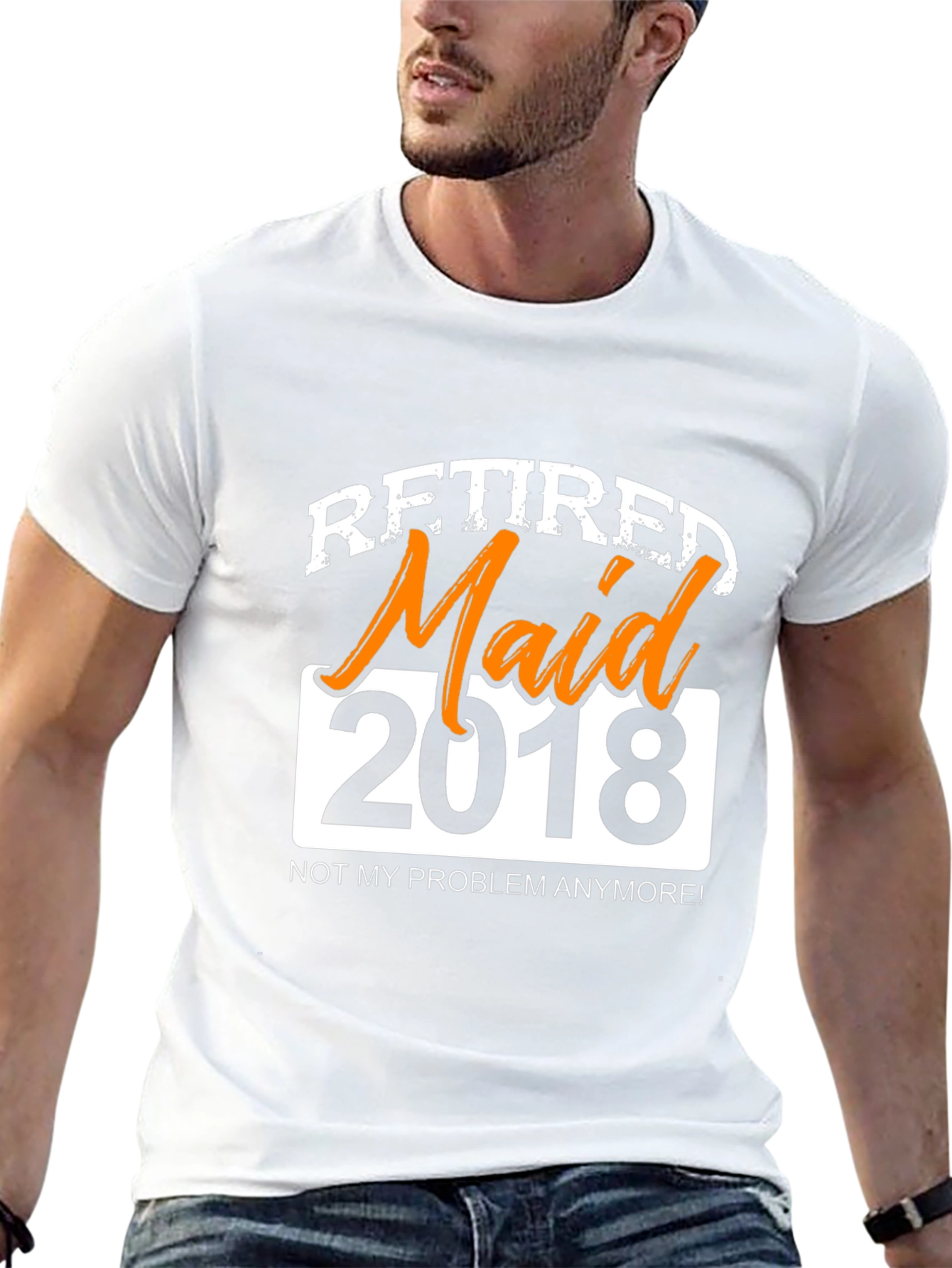 Retired Maid 2018 Graphic T-Shirt - Novelty Retirement Gift