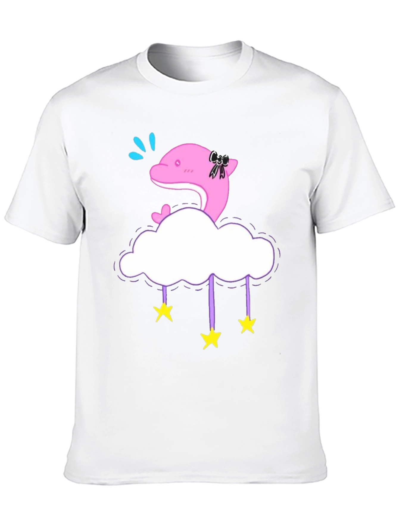 Cute Dolphin Cloud Star T-Shirt