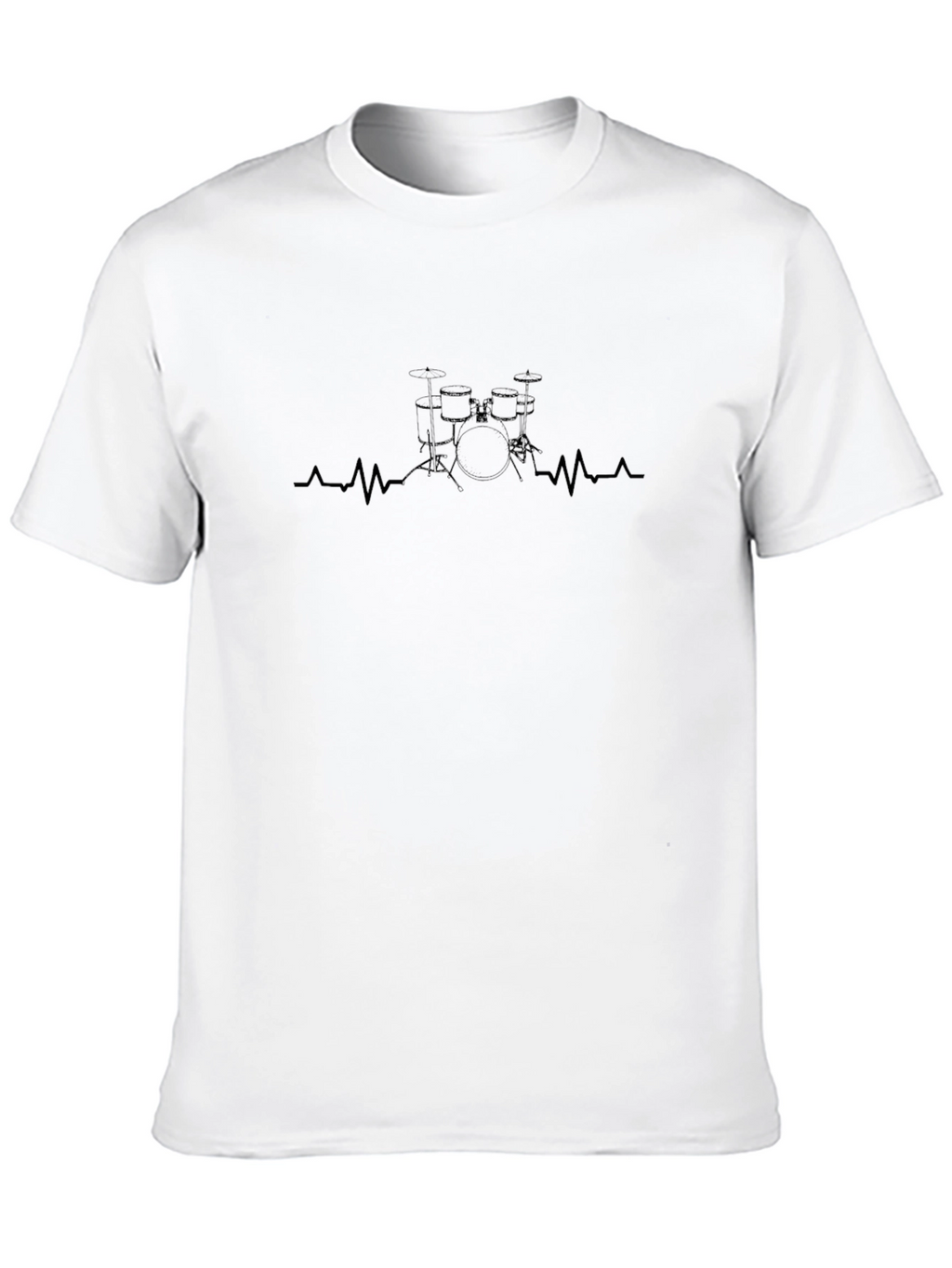 Drum Beat Heartbeat Black T-Shirt