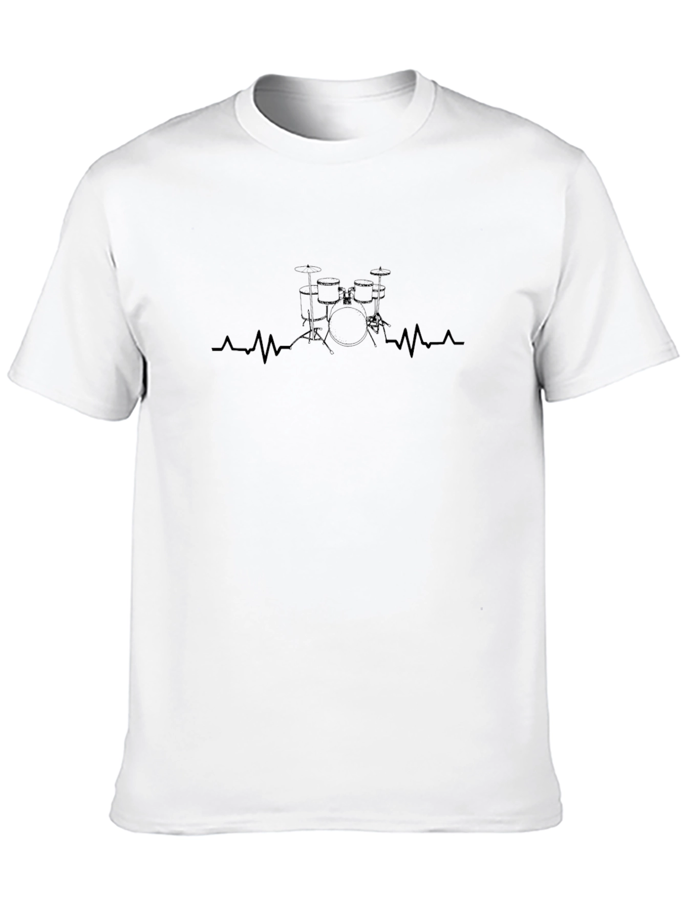 Drum Beat Heartbeat Black T-Shirt