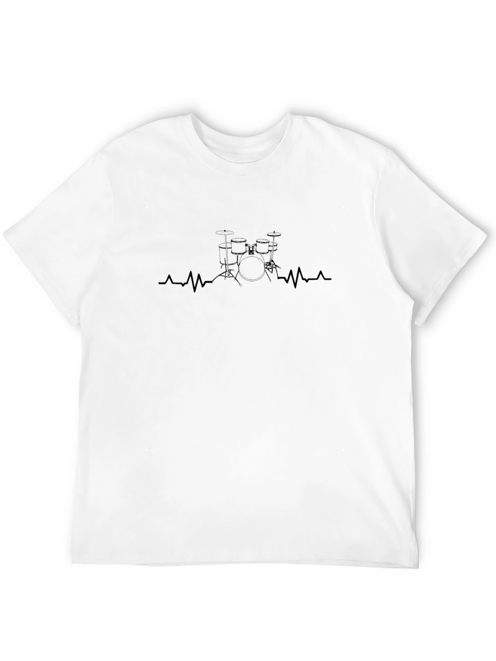 Drum Beat Heartbeat Black T-Shirt