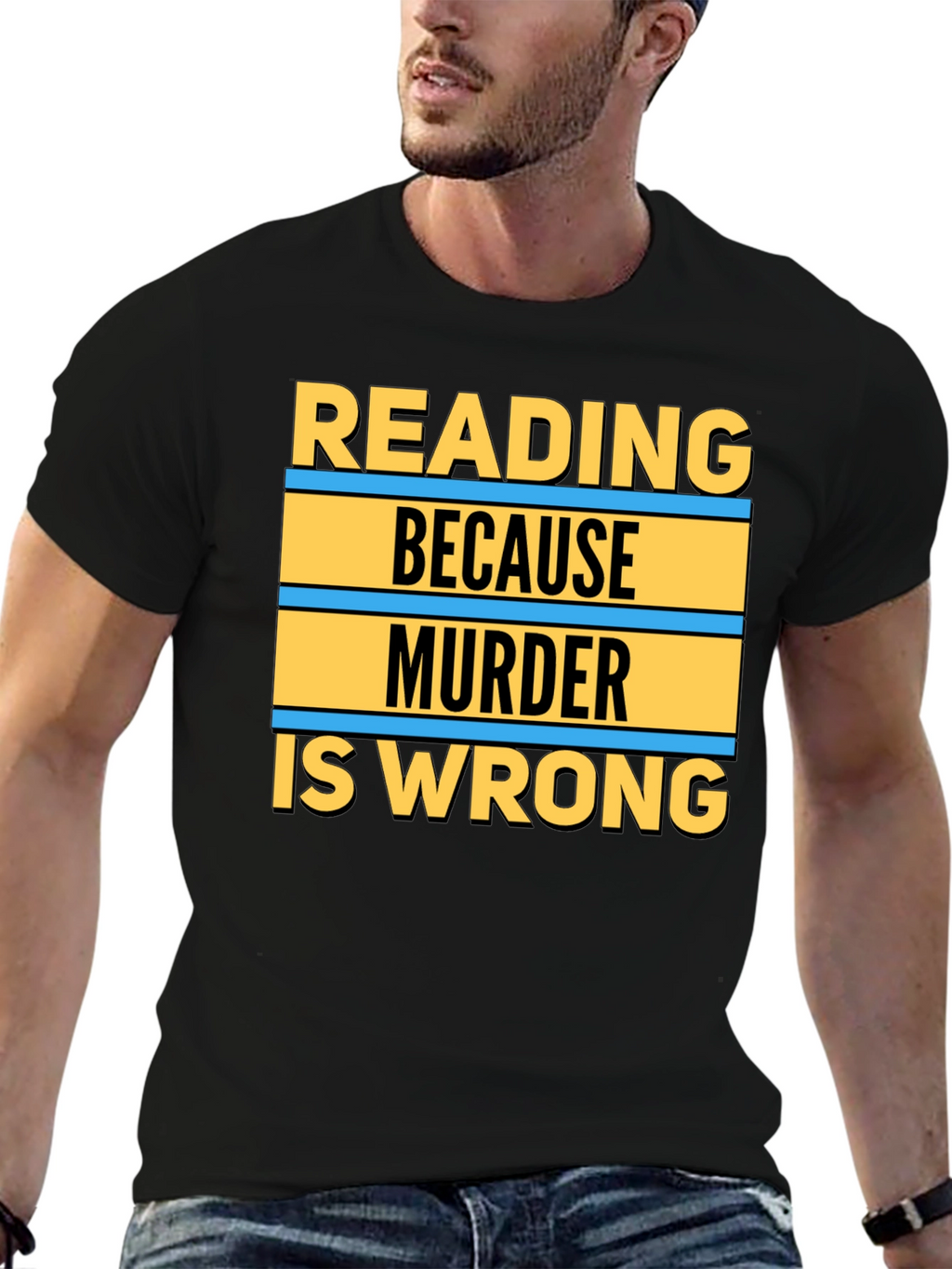 Reading Because Murder Is Wrong Graphic Tee