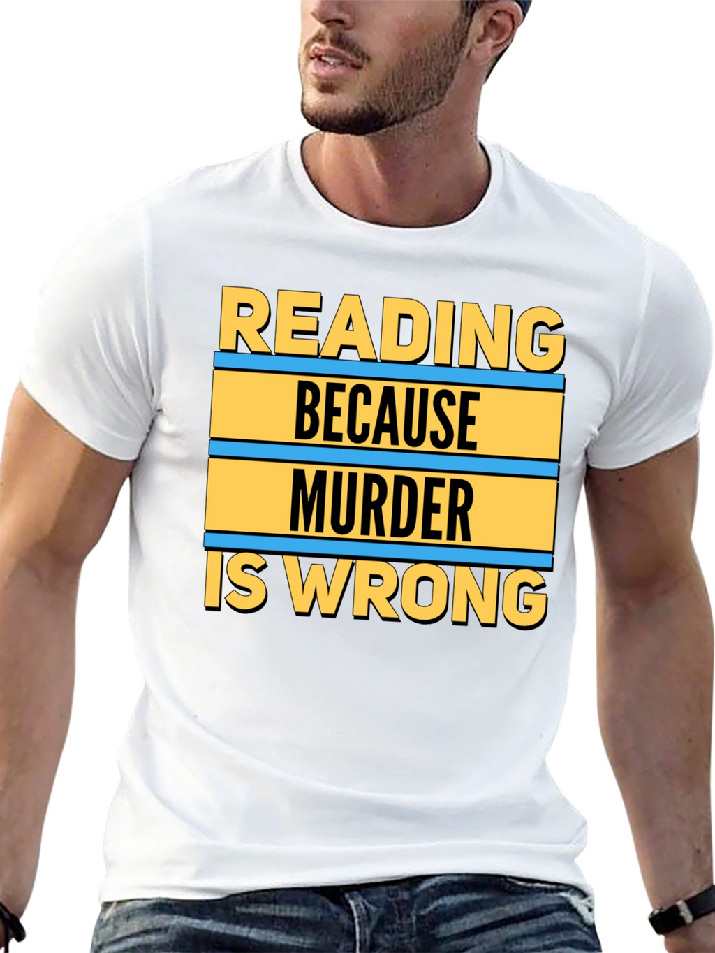Reading Because Murder Is Wrong Graphic Tee