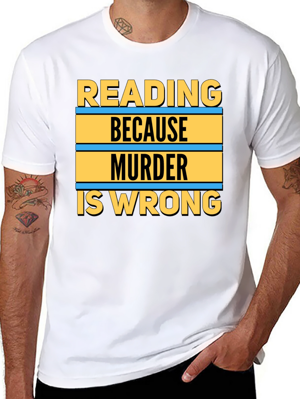 Reading Because Murder Is Wrong Graphic Tee
