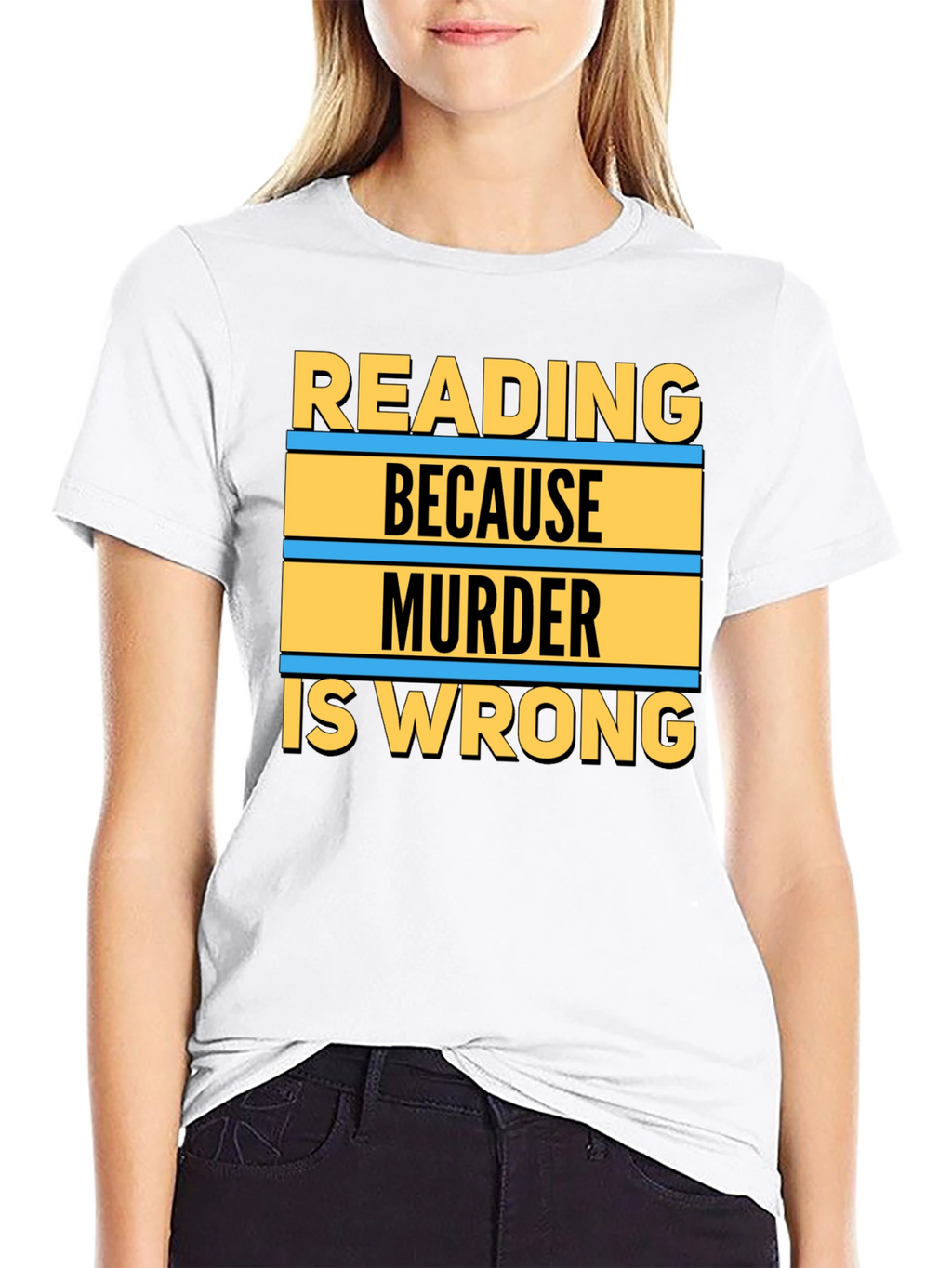 Reading Because Murder Is Wrong Graphic Tee