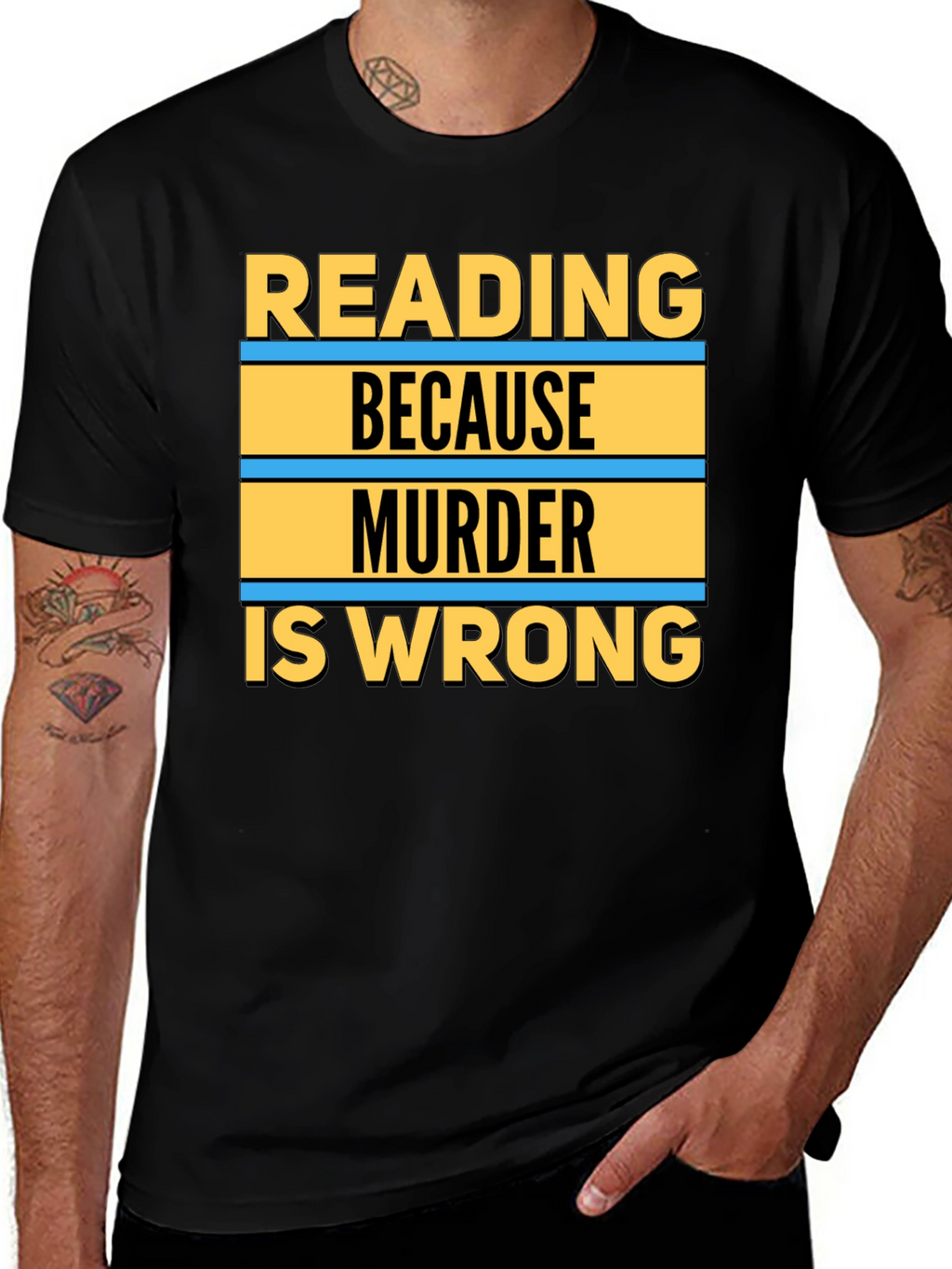 Reading Because Murder Is Wrong Graphic Tee