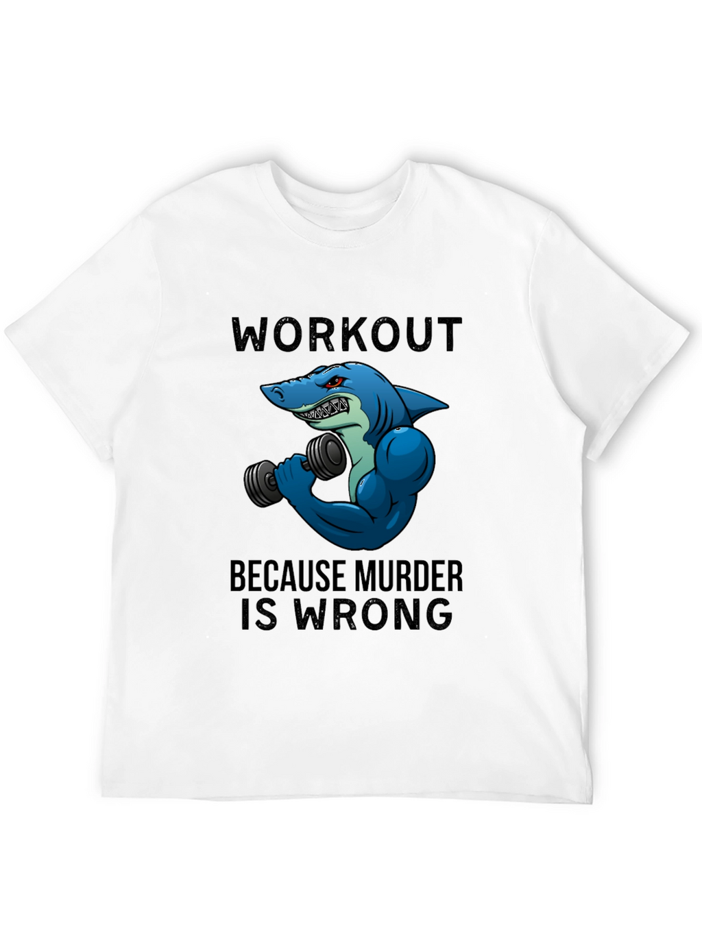 Workout Shark Graphic Tee - Black T-Shirt