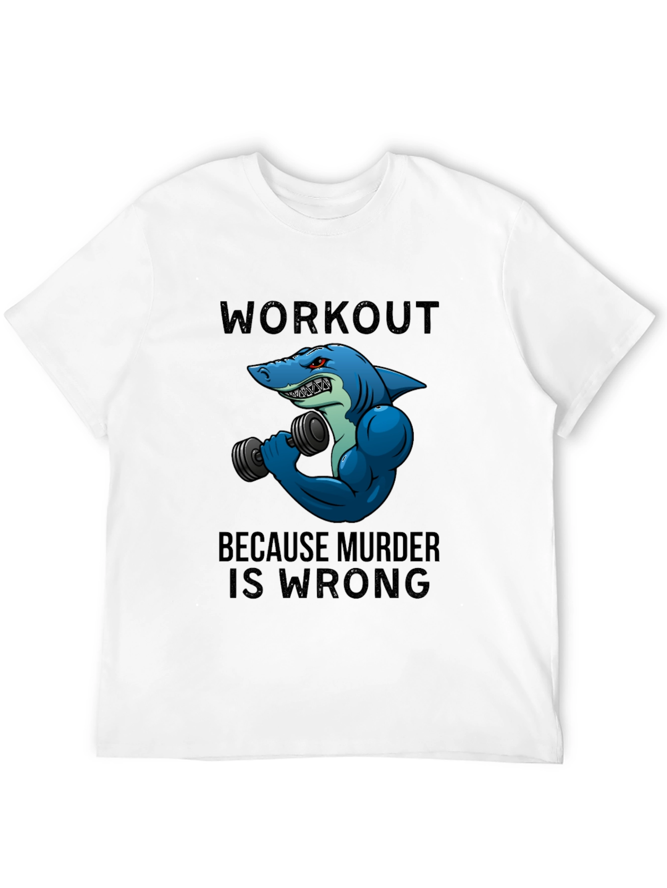 Workout Shark Graphic Tee - Black T-Shirt