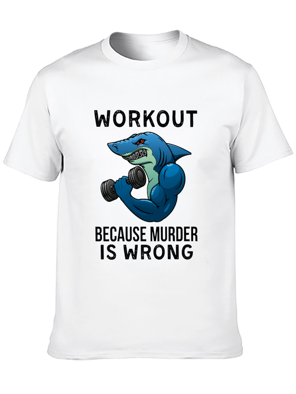 Workout Shark Graphic Tee - Black T-Shirt