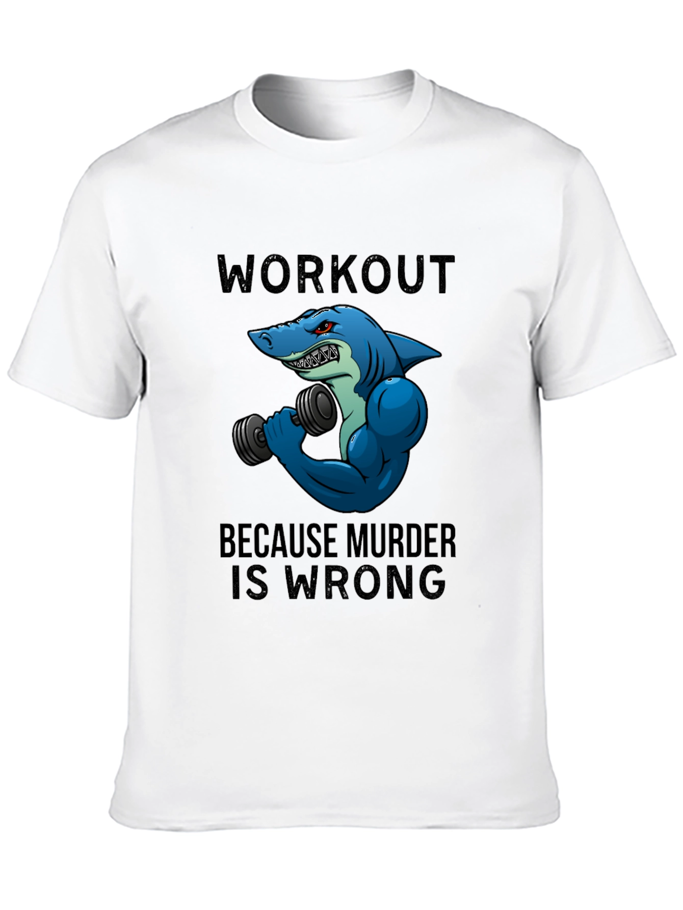 Workout Shark Graphic Tee - Black T-Shirt