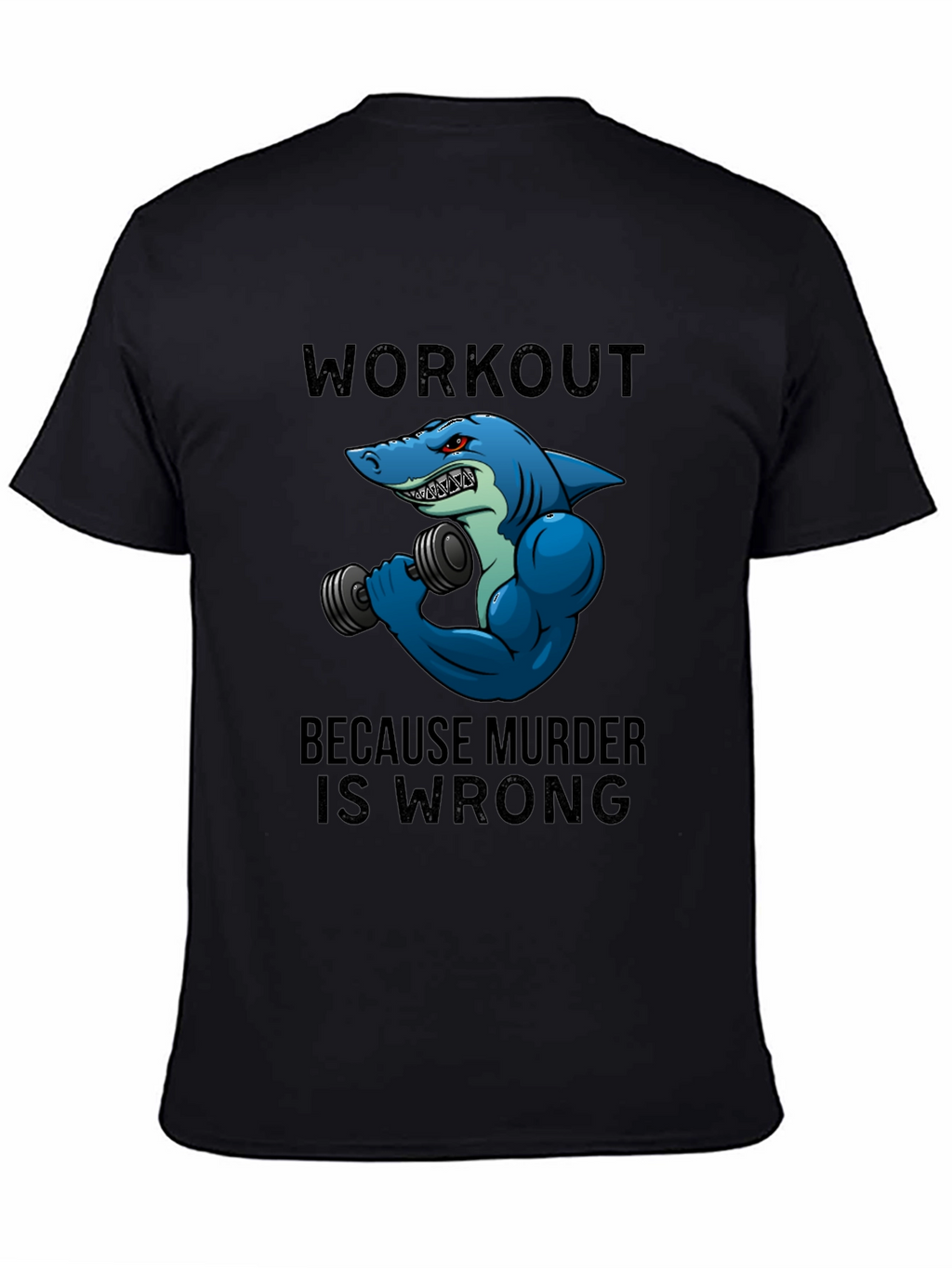 Workout Shark Graphic Tee - Black T-Shirt