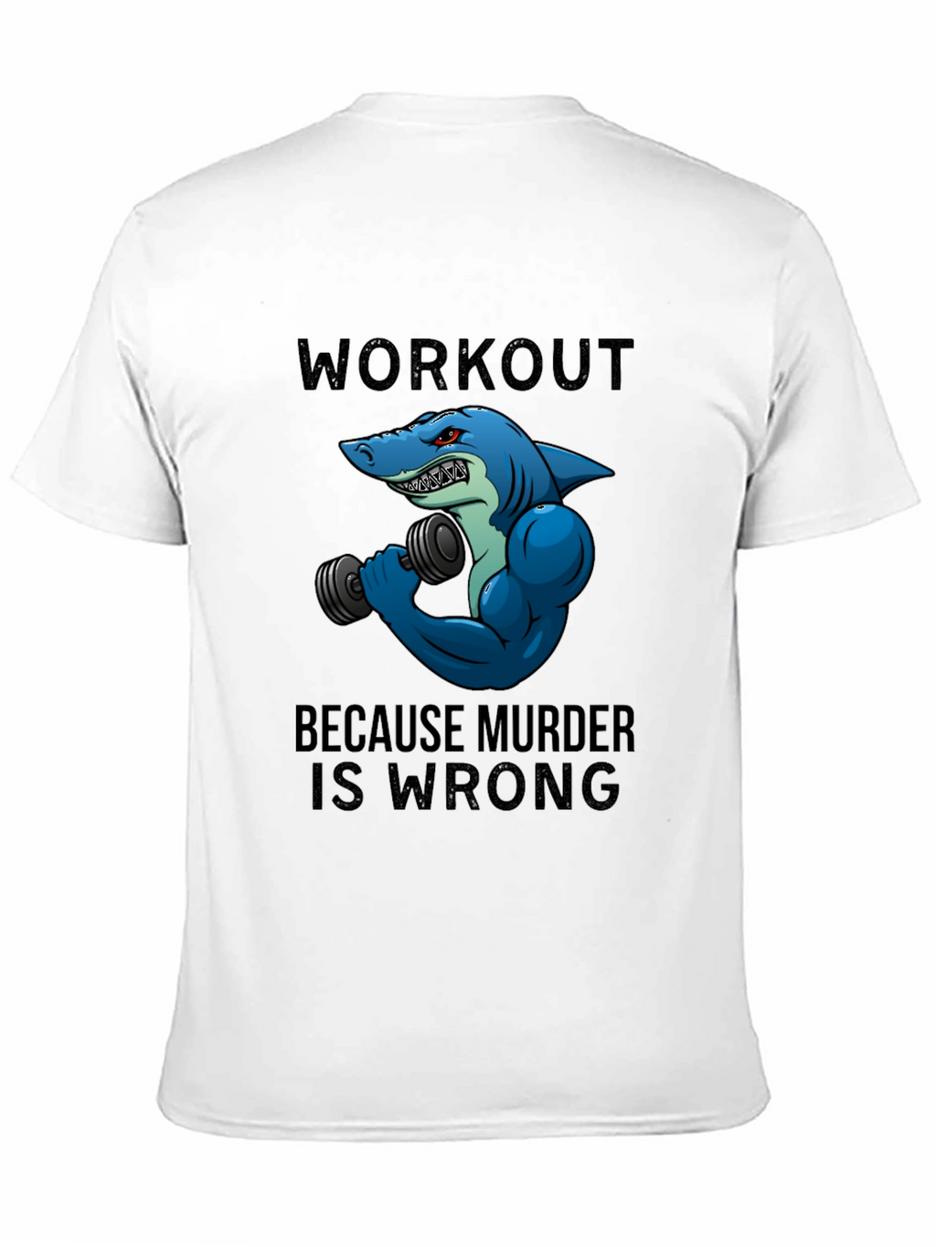 Workout Shark Graphic Tee - Black T-Shirt