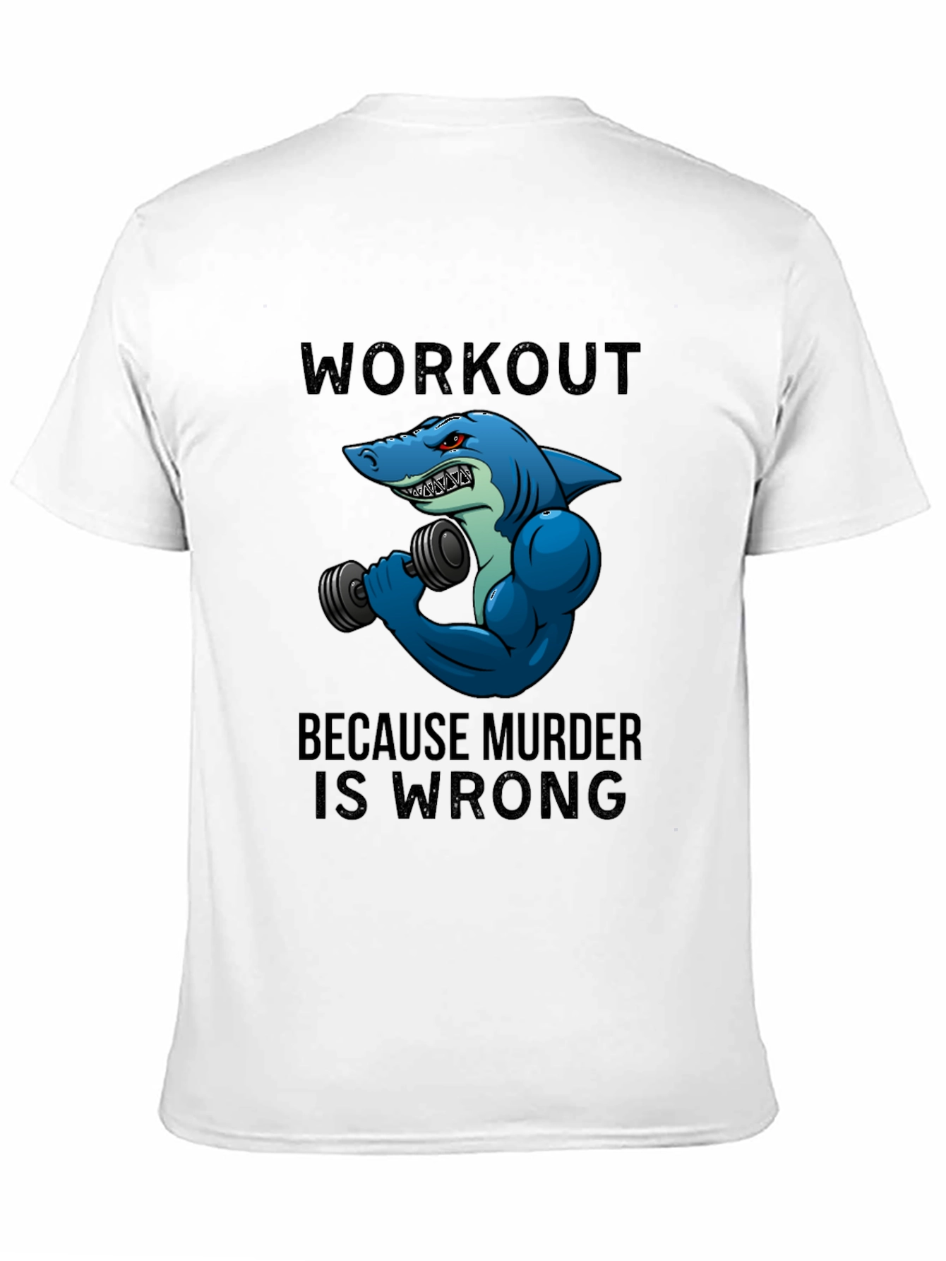 Workout Shark Graphic Tee - Black T-Shirt