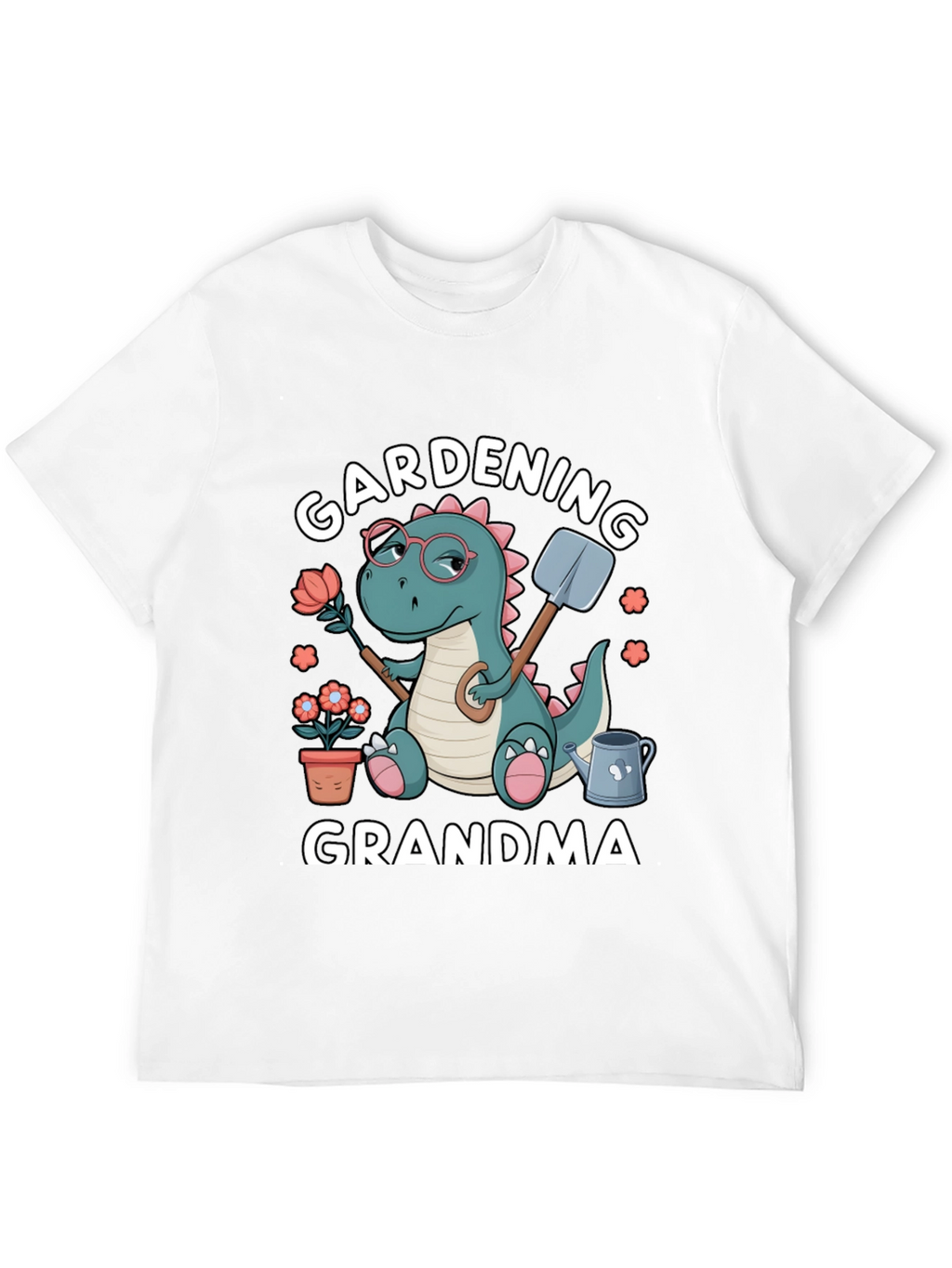 Gardening Grandma T-Shirt - Dinosaur Design