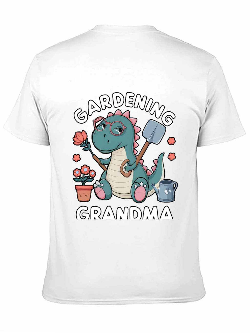 Gardening Grandma T-Shirt - Dinosaur Design