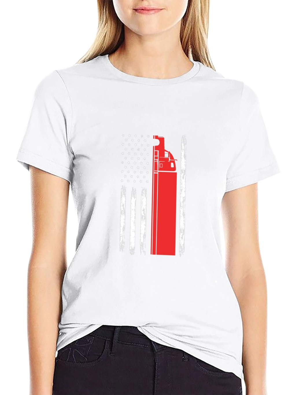 Firetruck American Flag T-Shirt