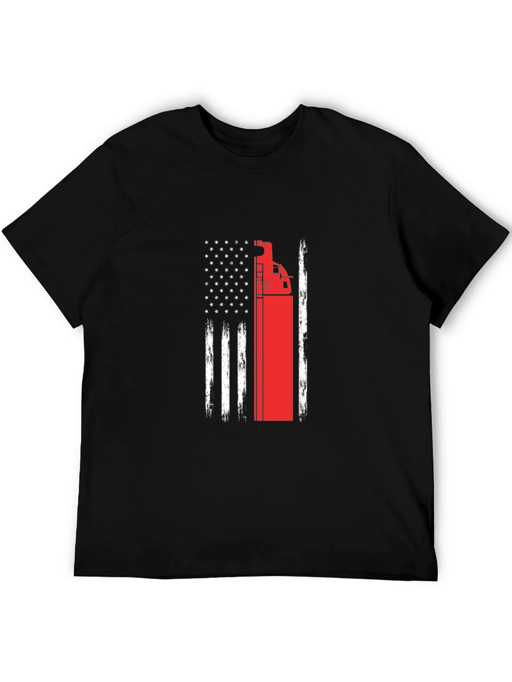 Firetruck American Flag T-Shirt