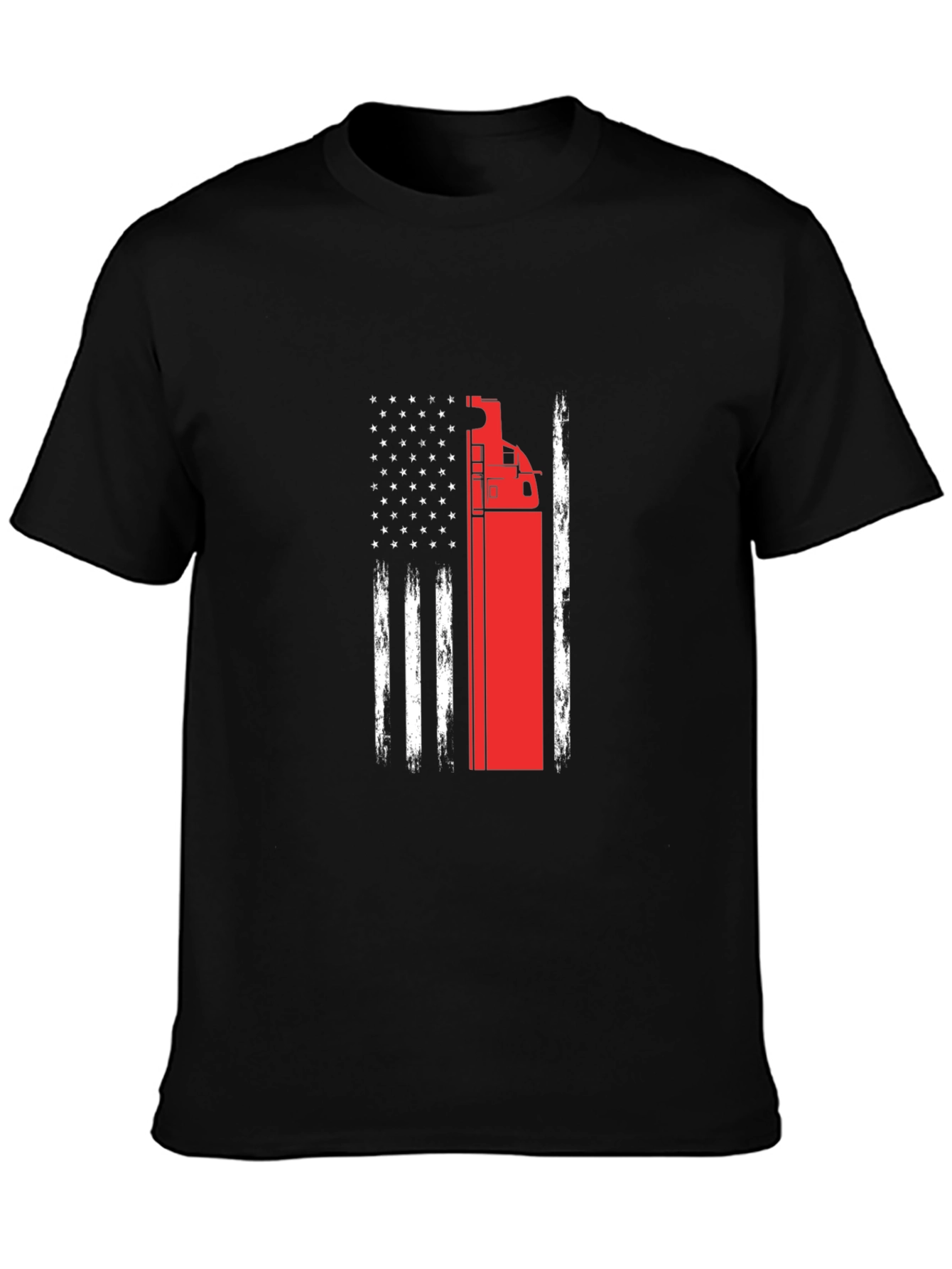 Firetruck American Flag T-Shirt