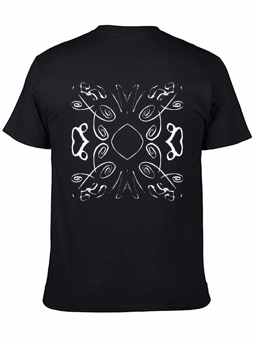 Abstract Pattern Black T-Shirt