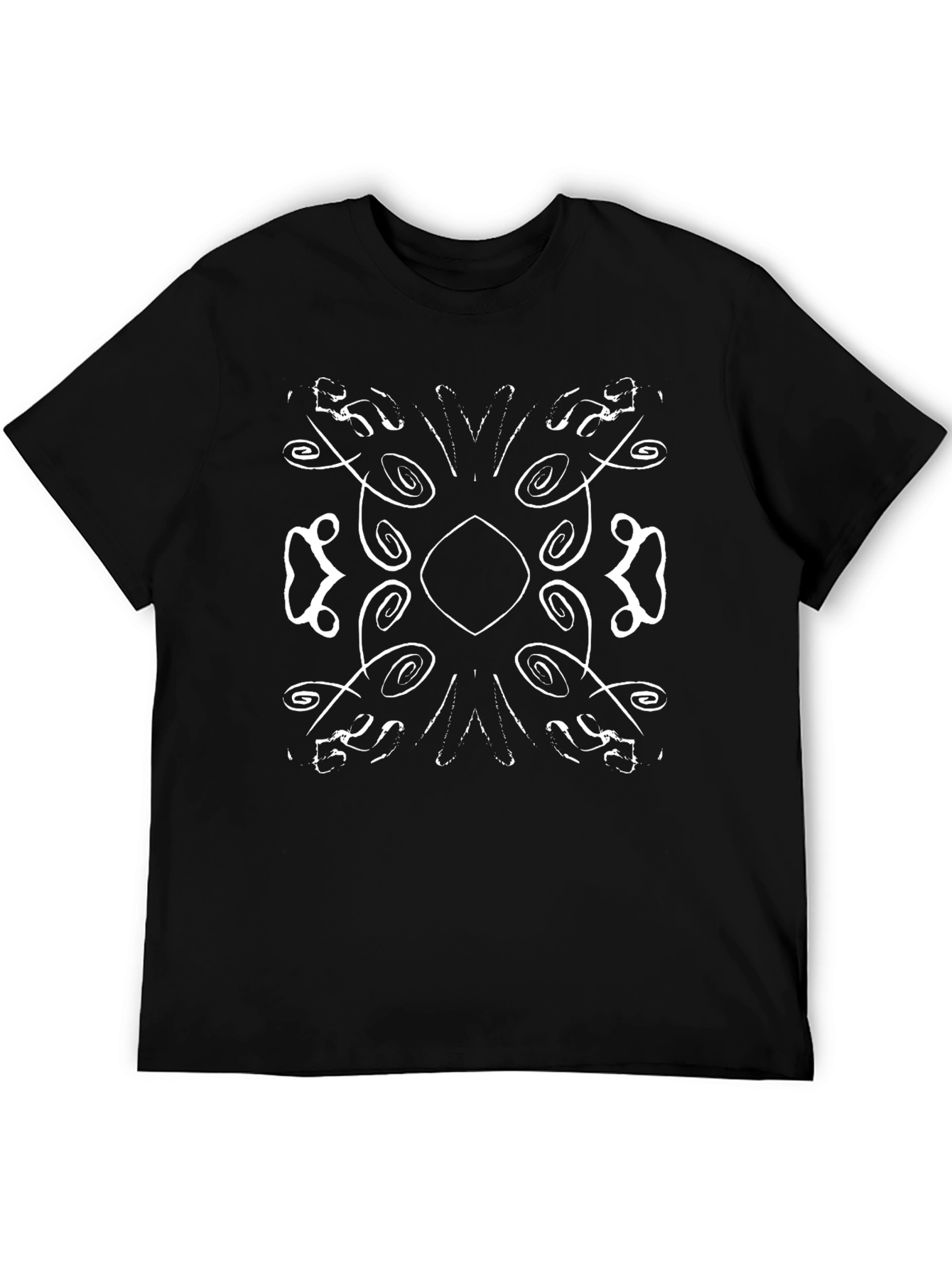 Abstract Pattern Black T-Shirt