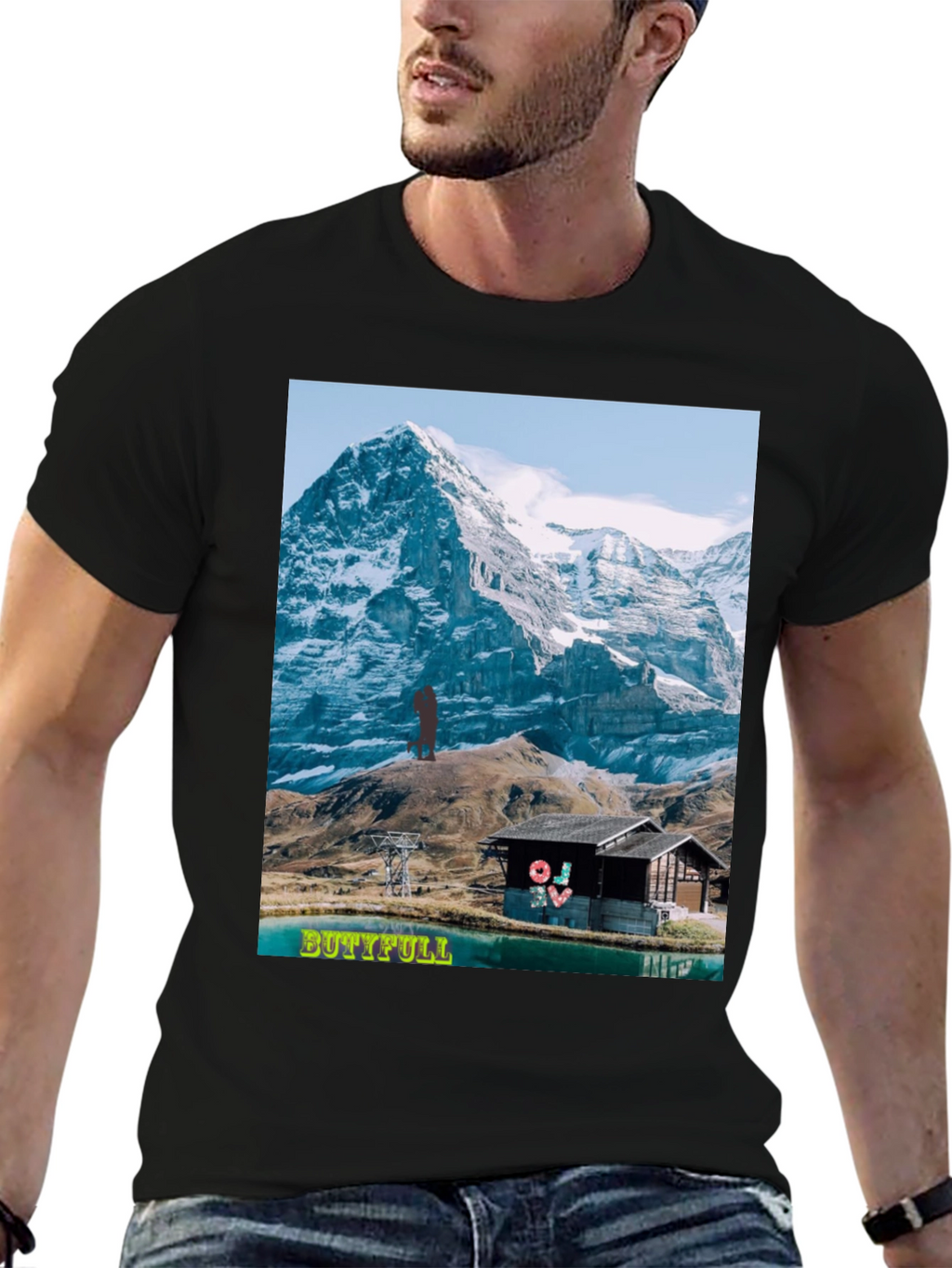 Mountain View Graphic Tee - BUTTIFULL Novelty Shirt