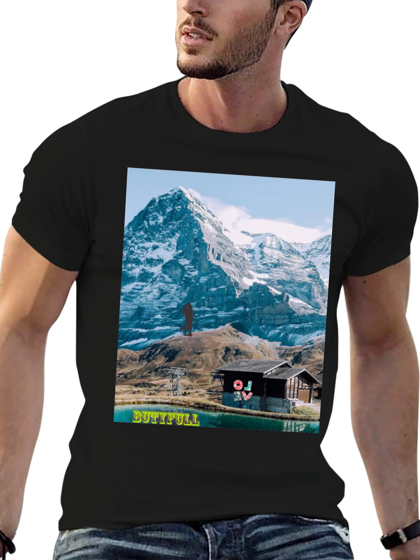 Mountain View Graphic Tee - BUTTIFULL Novelty Shirt