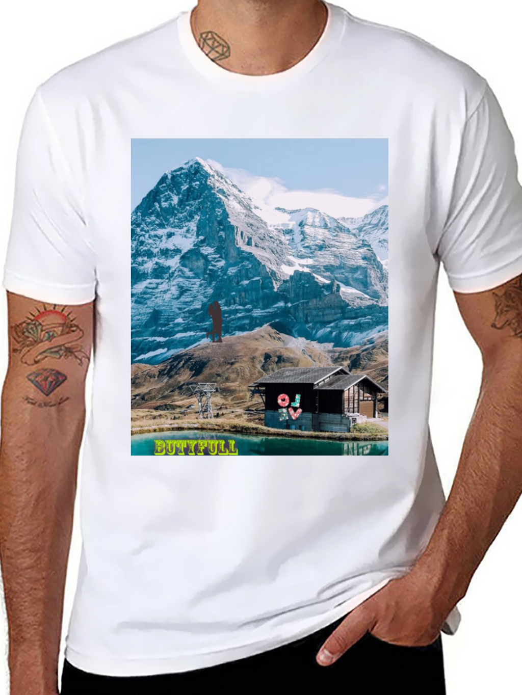 Mountain View Graphic Tee - BUTTIFULL Novelty Shirt