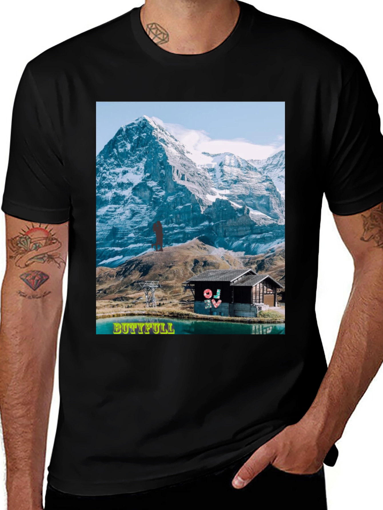 Mountain View Graphic Tee - BUTTIFULL Novelty Shirt