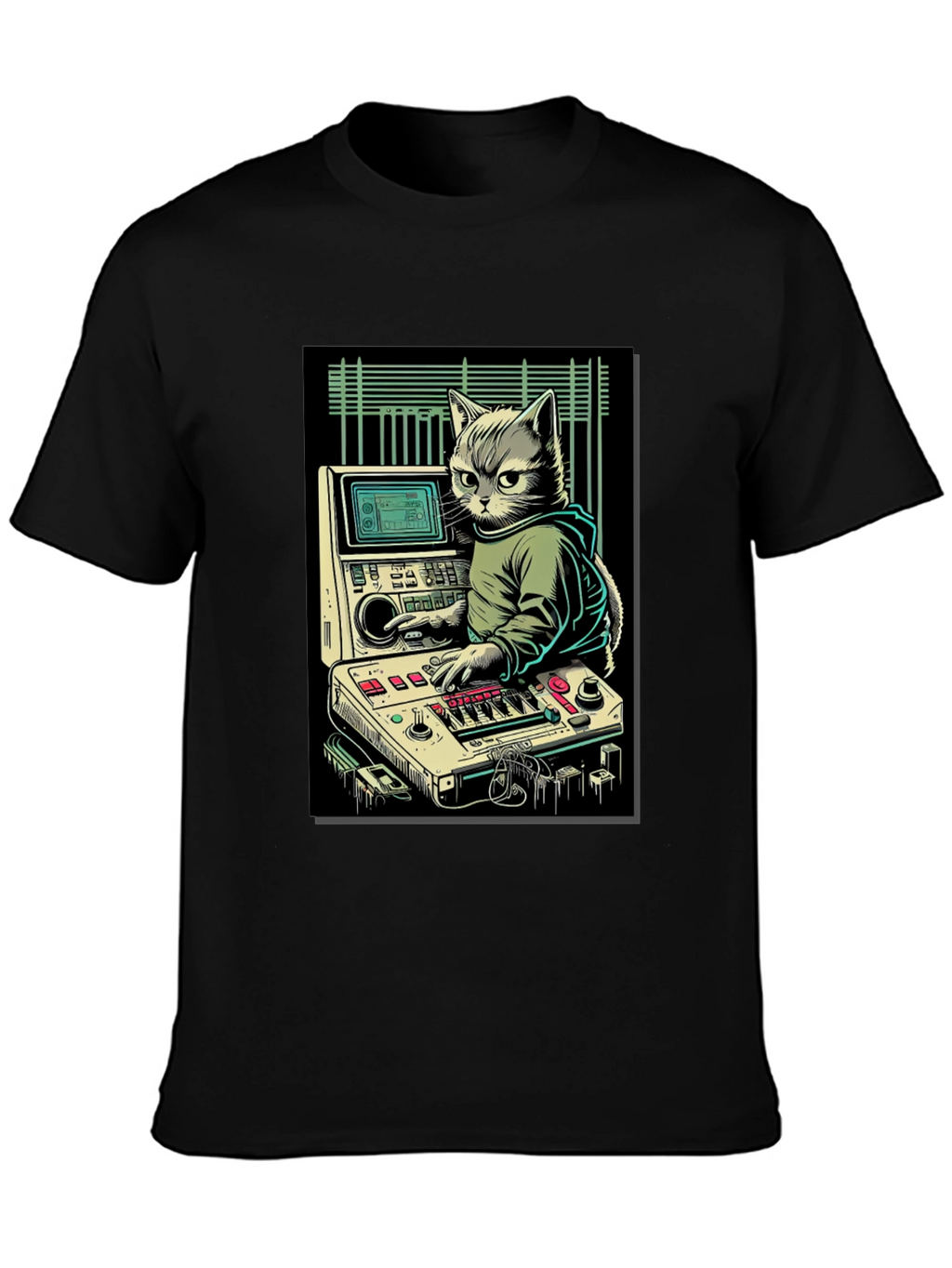 DJ Cat Graphic T-Shirt - Cool & Unique