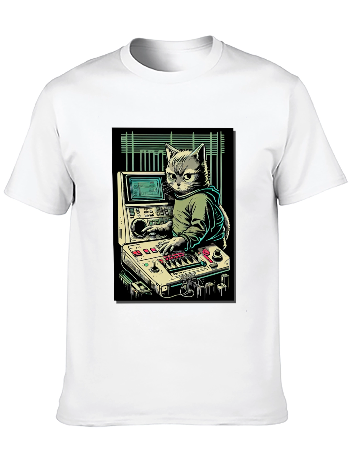 DJ Cat Graphic T-Shirt - Cool & Unique