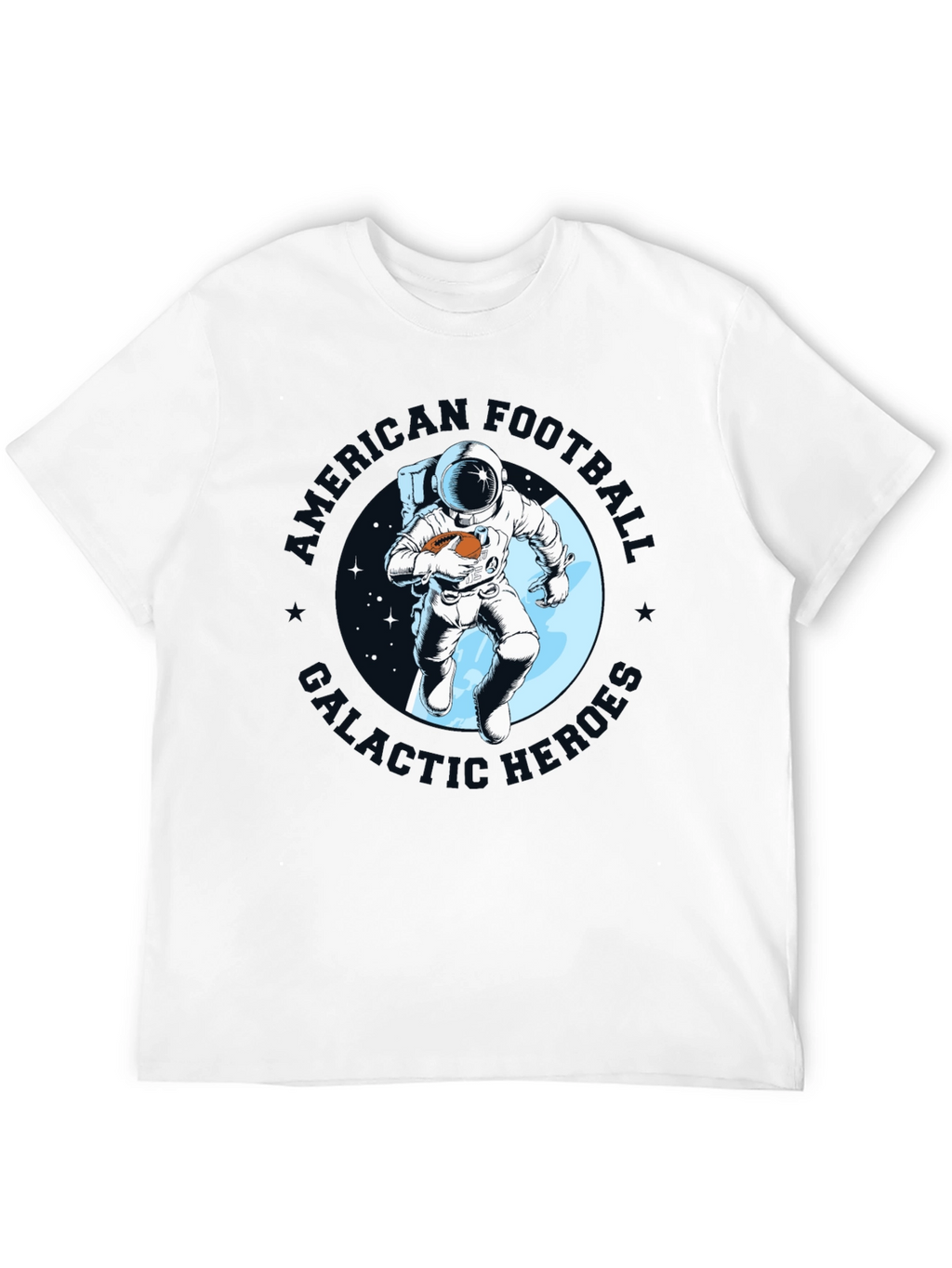 Astronaut Football T-Shirt - Galactic Gridiron
