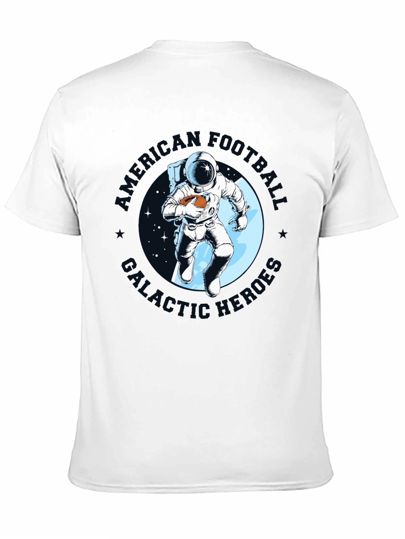 Astronaut Football T-Shirt - Galactic Gridiron