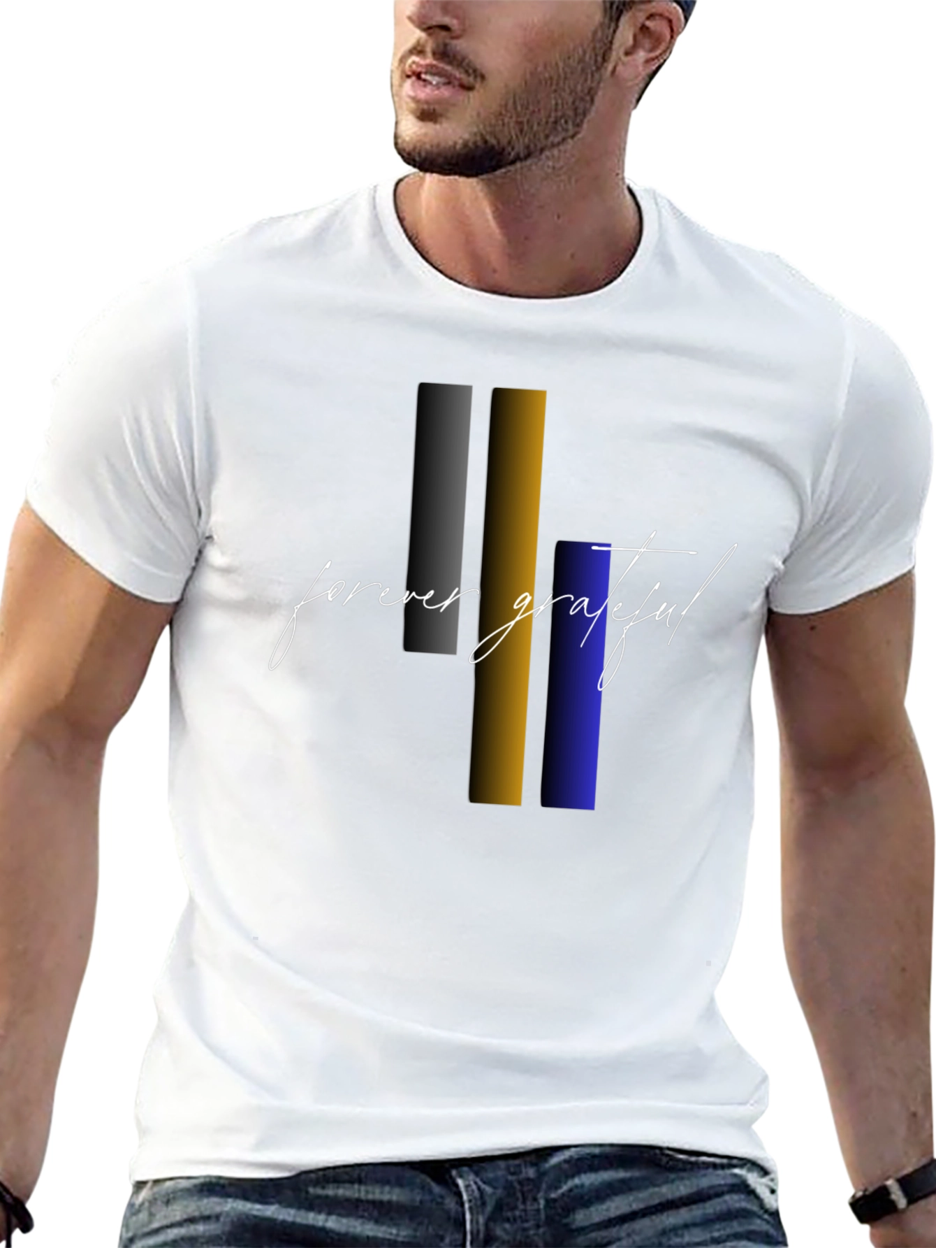 Forever Grateful Graphic Tee - Stylish Black T-Shirt