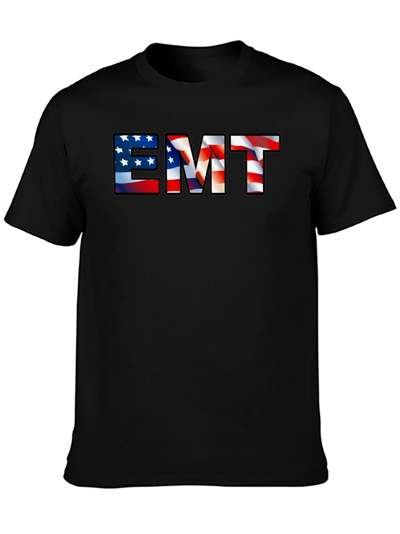 EMT American Flag Graphic T-Shirt - Patriotic Emergency Medical Tech Tee