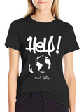 Help Each Other Black Graphic Tee