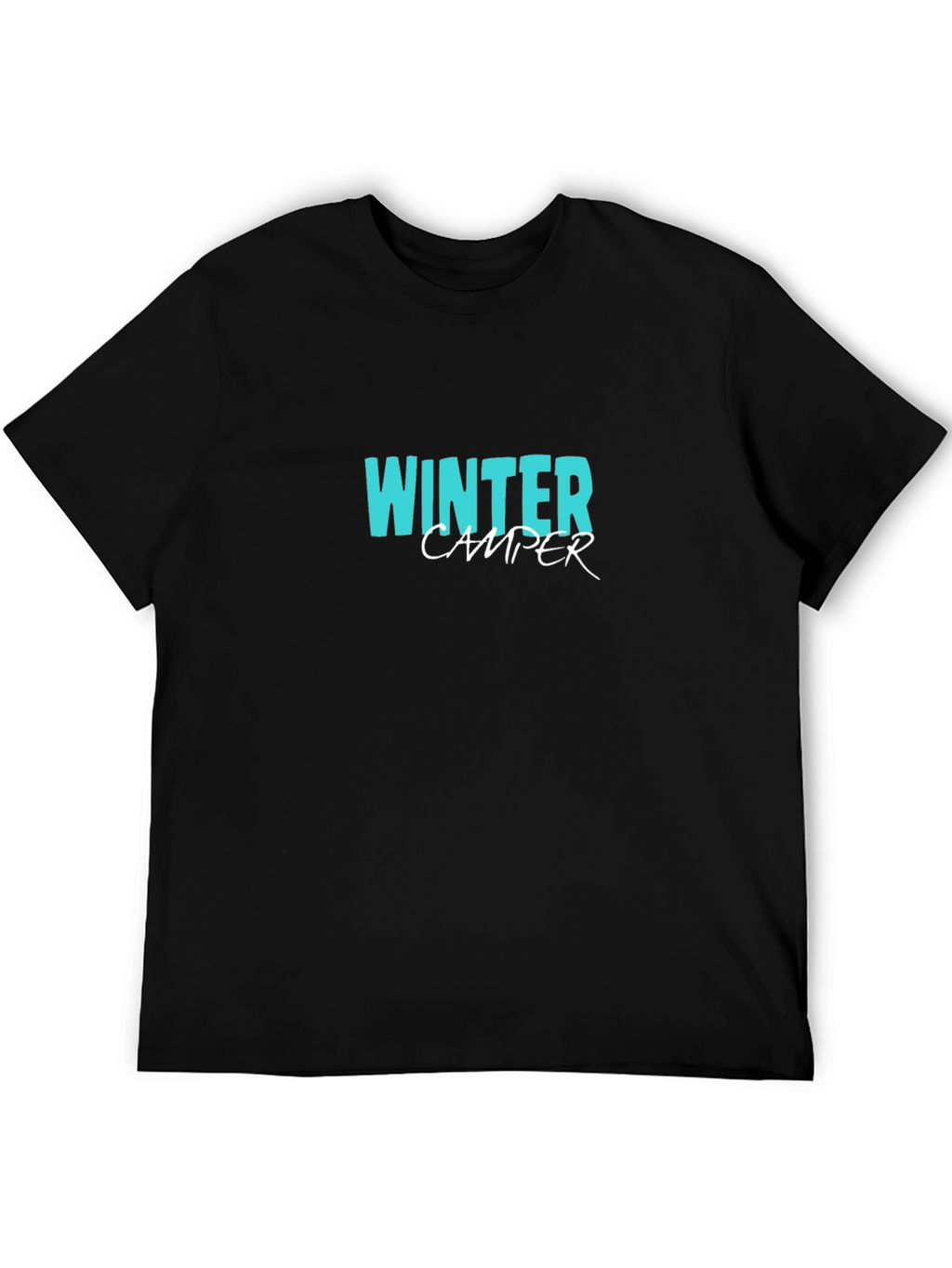Winter Camper Graphic Tee - Black Cotton T-Shirt