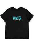 Winter Camper Graphic Tee - Black Cotton T-Shirt