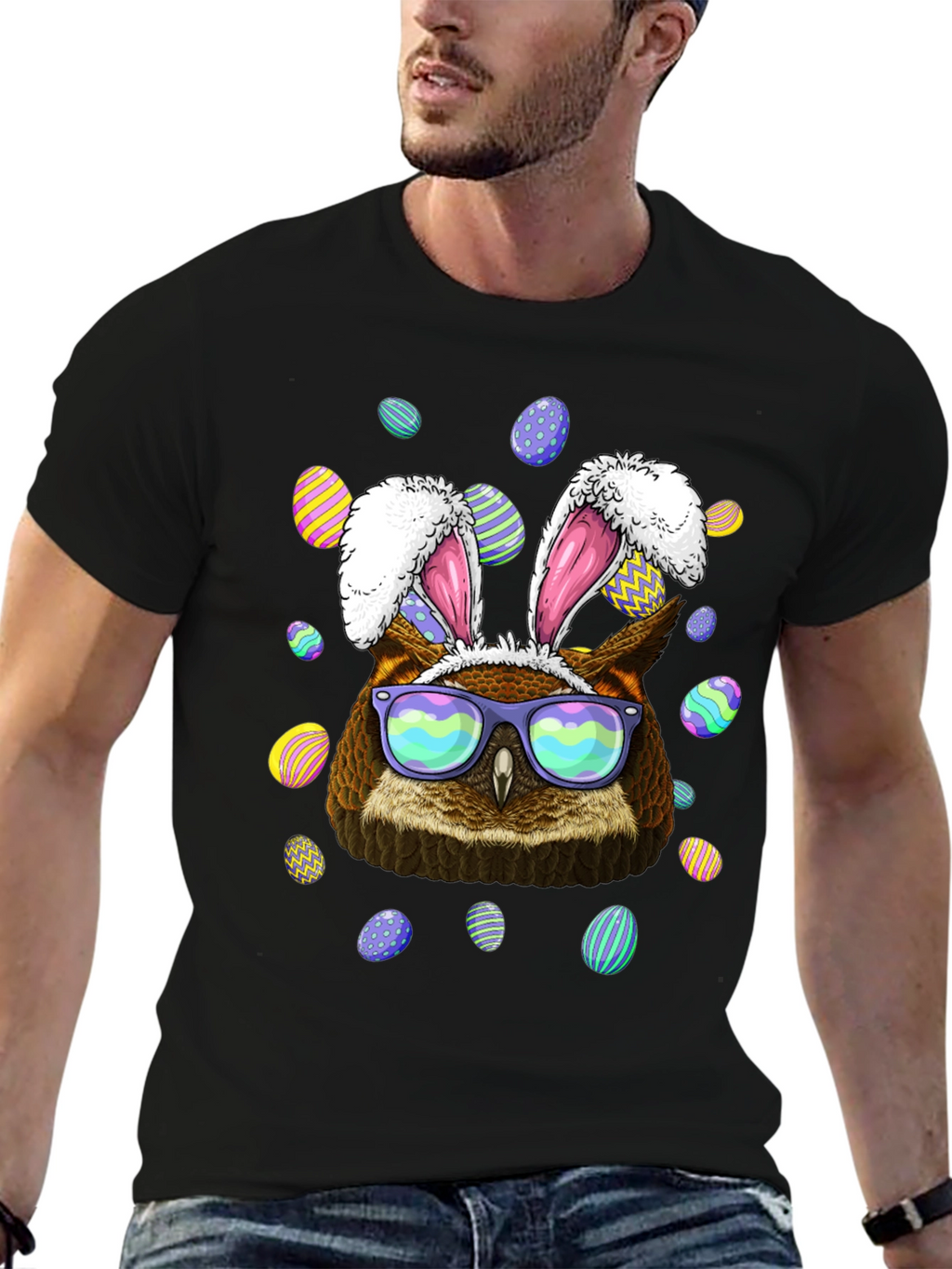 Easter Owl Bunny Ears T-Shirt