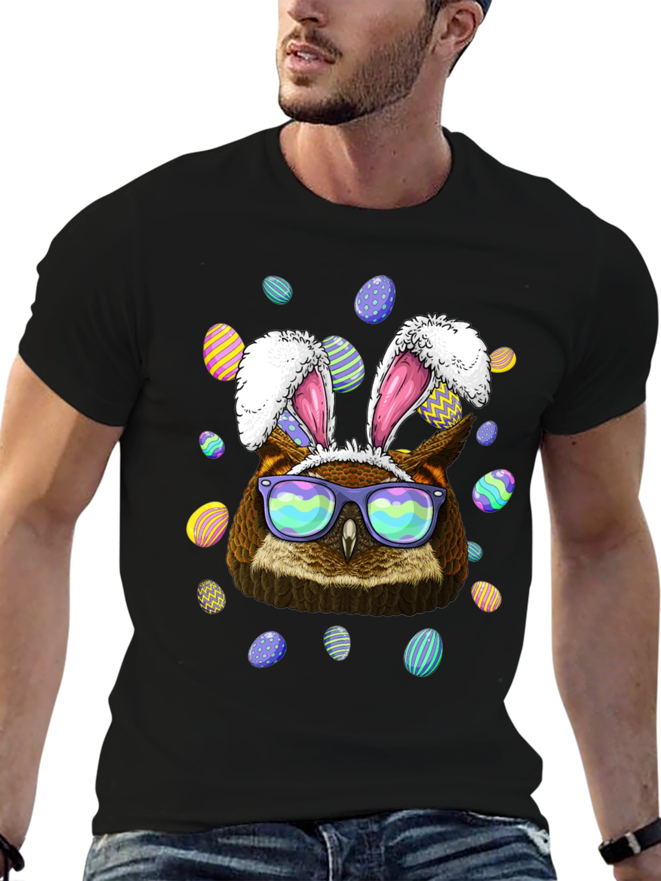 Easter Owl Bunny Ears T-Shirt