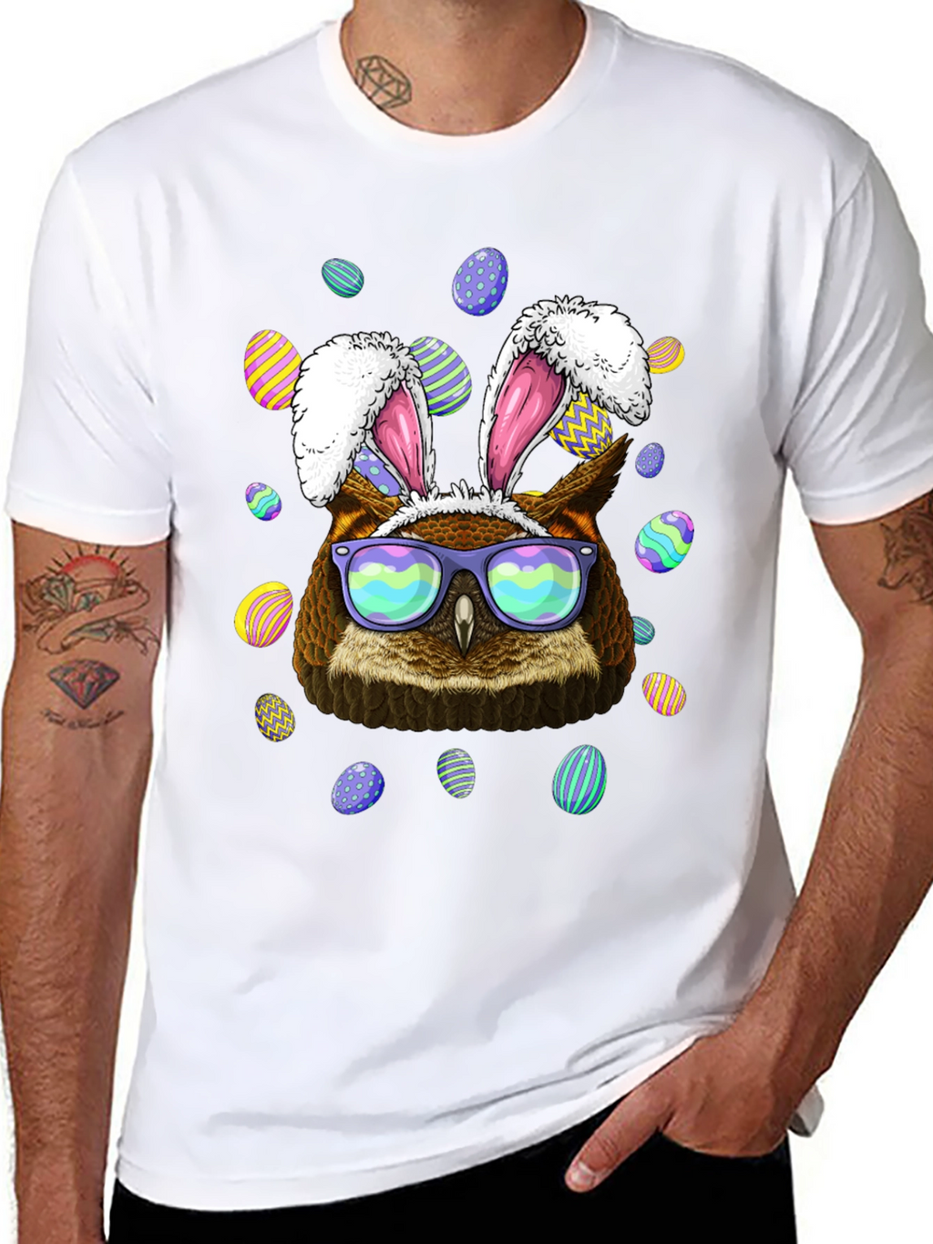Easter Owl Bunny Ears T-Shirt
