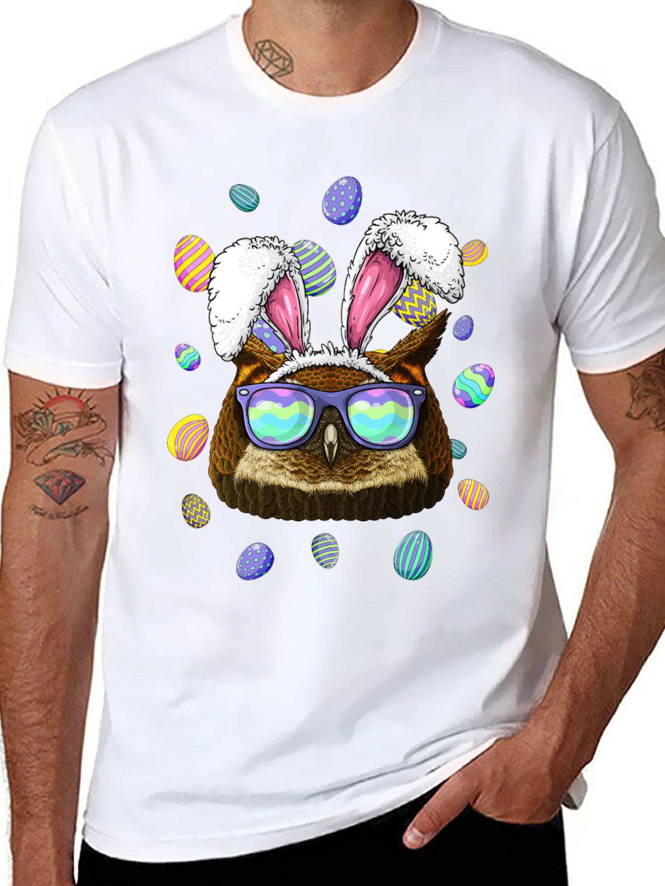 Easter Owl Bunny Ears T-Shirt