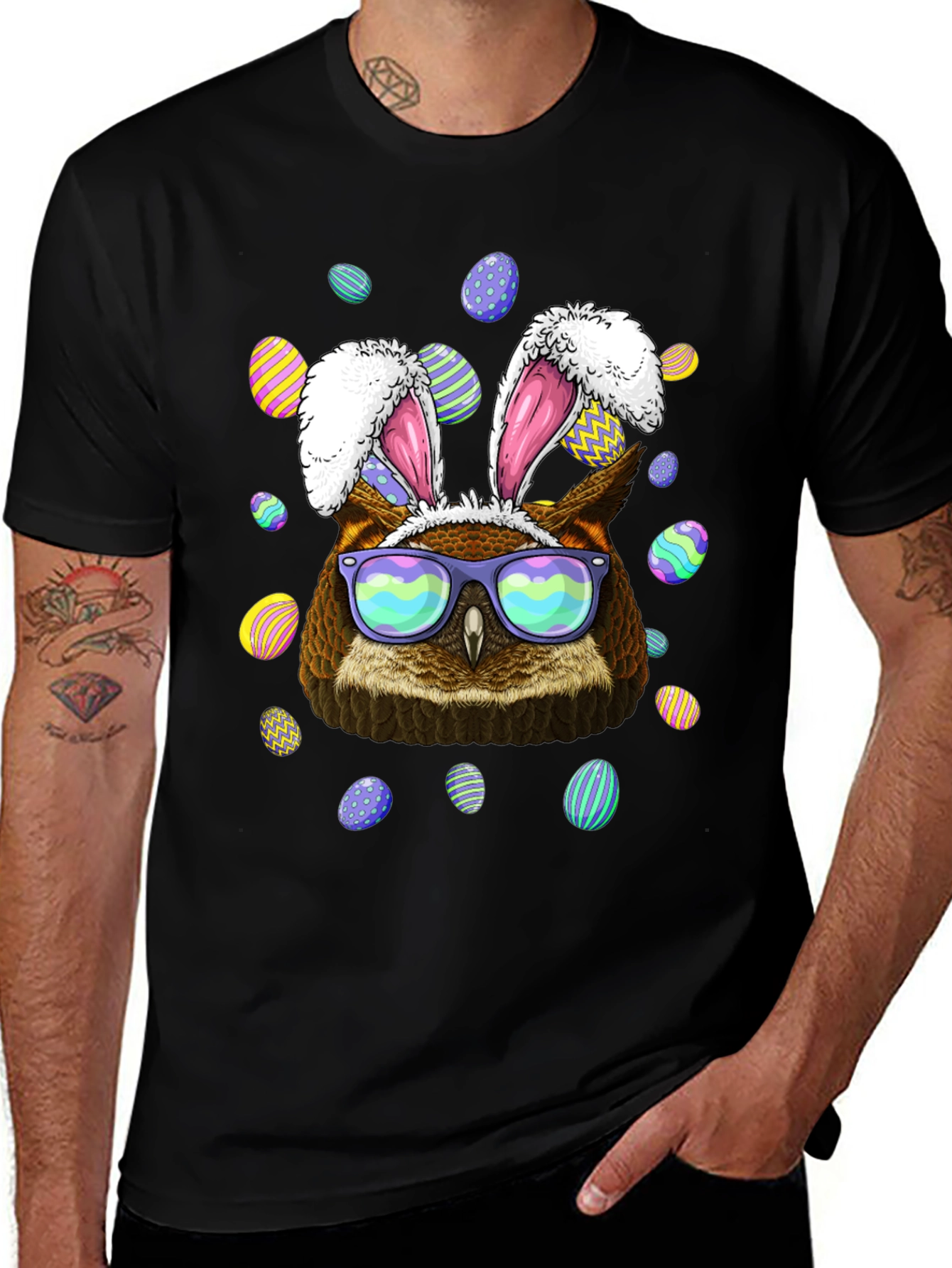 Easter Owl Bunny Ears T-Shirt
