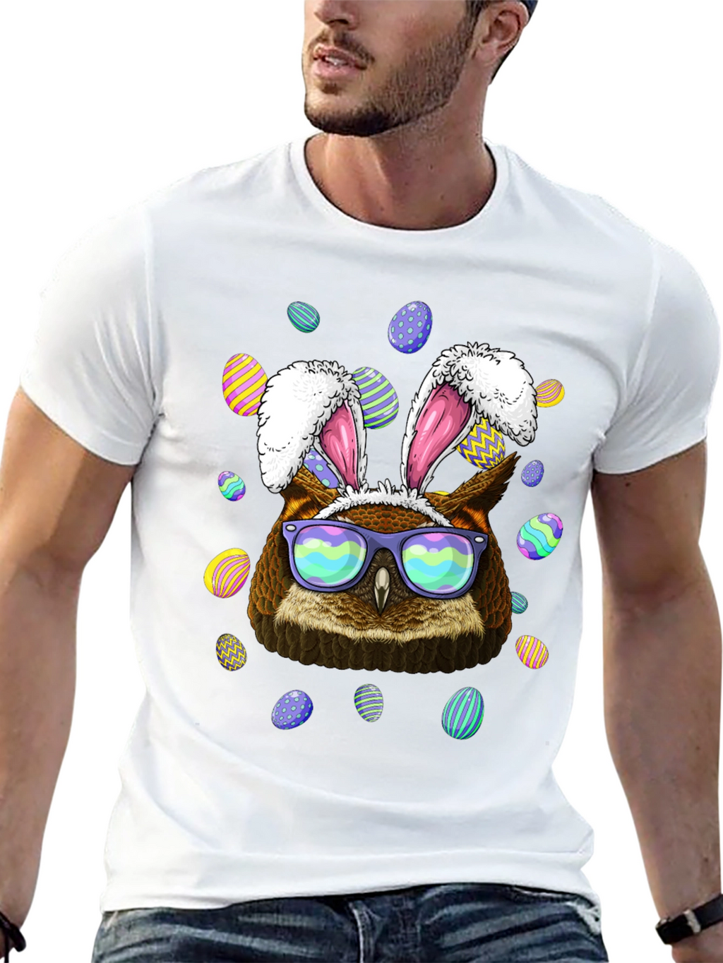 Easter Owl Bunny Ears T-Shirt