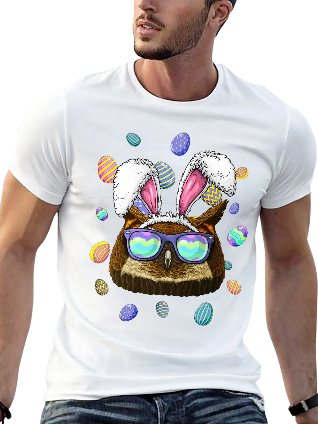 Easter Owl Bunny Ears T-Shirt